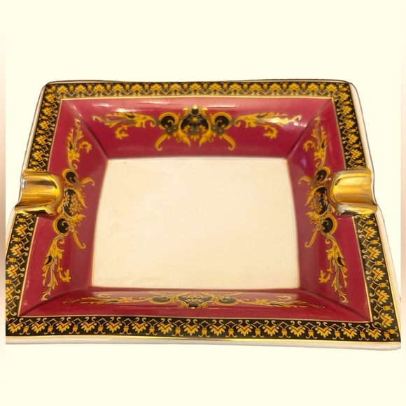 VERSACE Rosenthul - authentic VERSACE Medusa charger plate..12” ashtray set - Picture 5 of 6